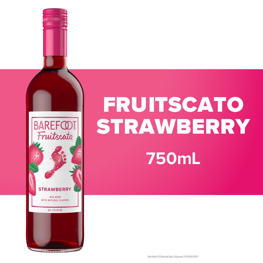 slide 5 of 6, Barefoot Fruitscato Strawberry Sweet Wine 750ml, 750 ml