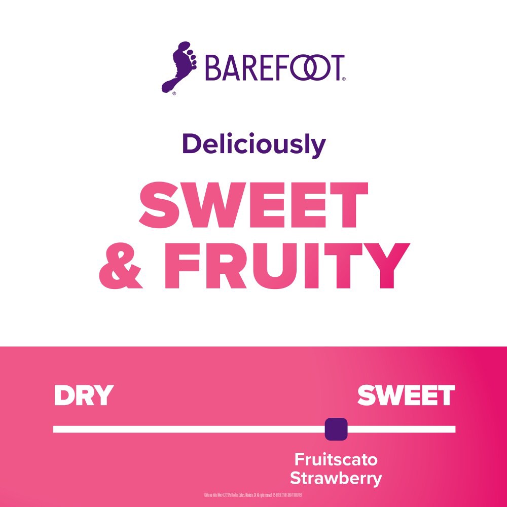 slide 2 of 6, Barefoot Fruitscato Strawberry Sweet Wine 750ml, 750 ml