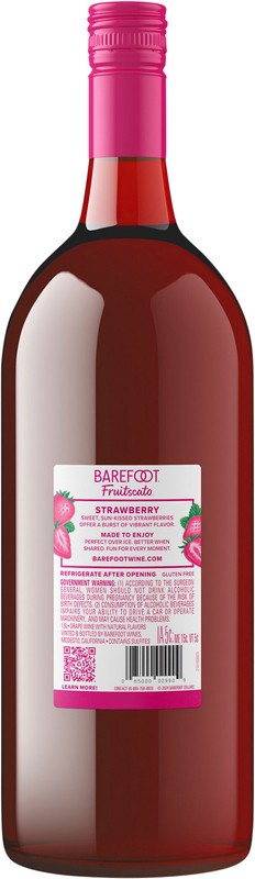 slide 4 of 4, Barefoot Fruitscato Strawberry Sweet Wine 1.5L, 1.5 l