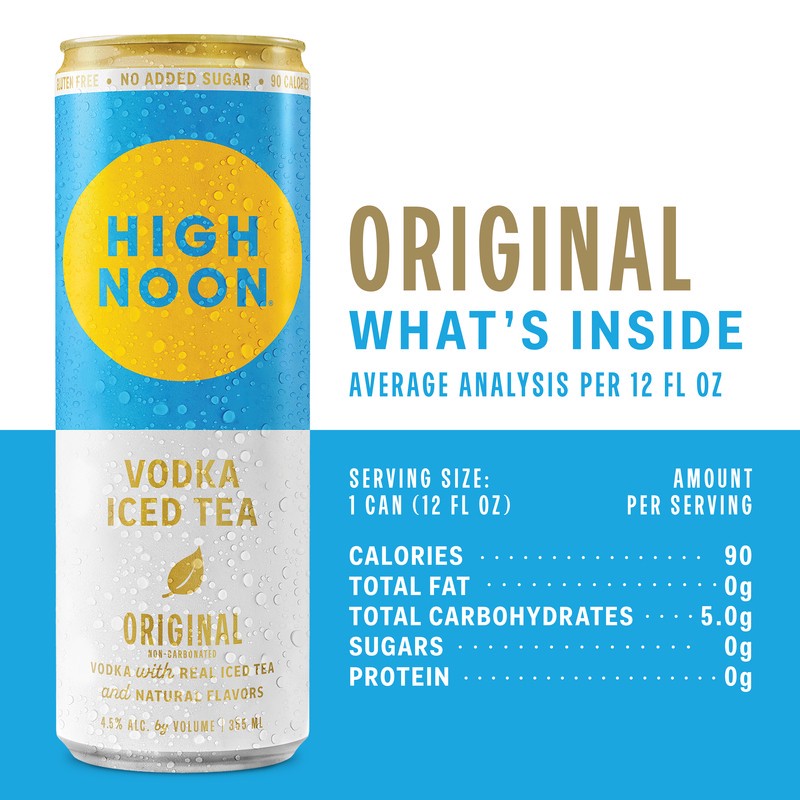 slide 2 of 4, High Noon Original Vodka Iced Tea 4 Pack, 4 ct; 12 oz