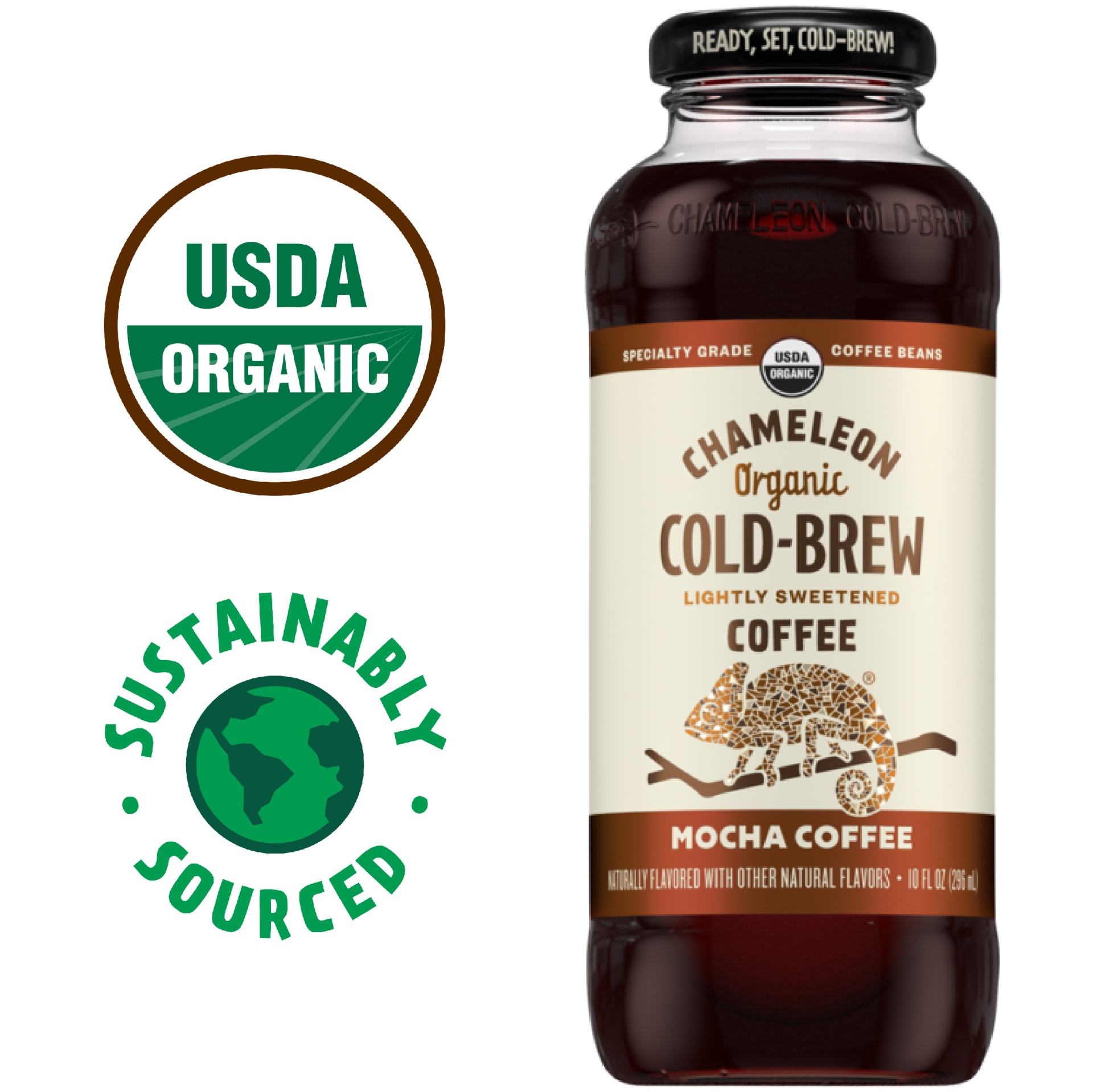 slide 2 of 6, Chameleon Cold-Brew Organic Mocha Flavored Cold Brew Coffee - 10 oz, 10 oz