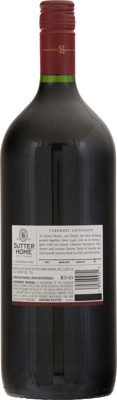 slide 4 of 4, Sutter Home Wine Cabernet Sauvignon California, 1.5 liter