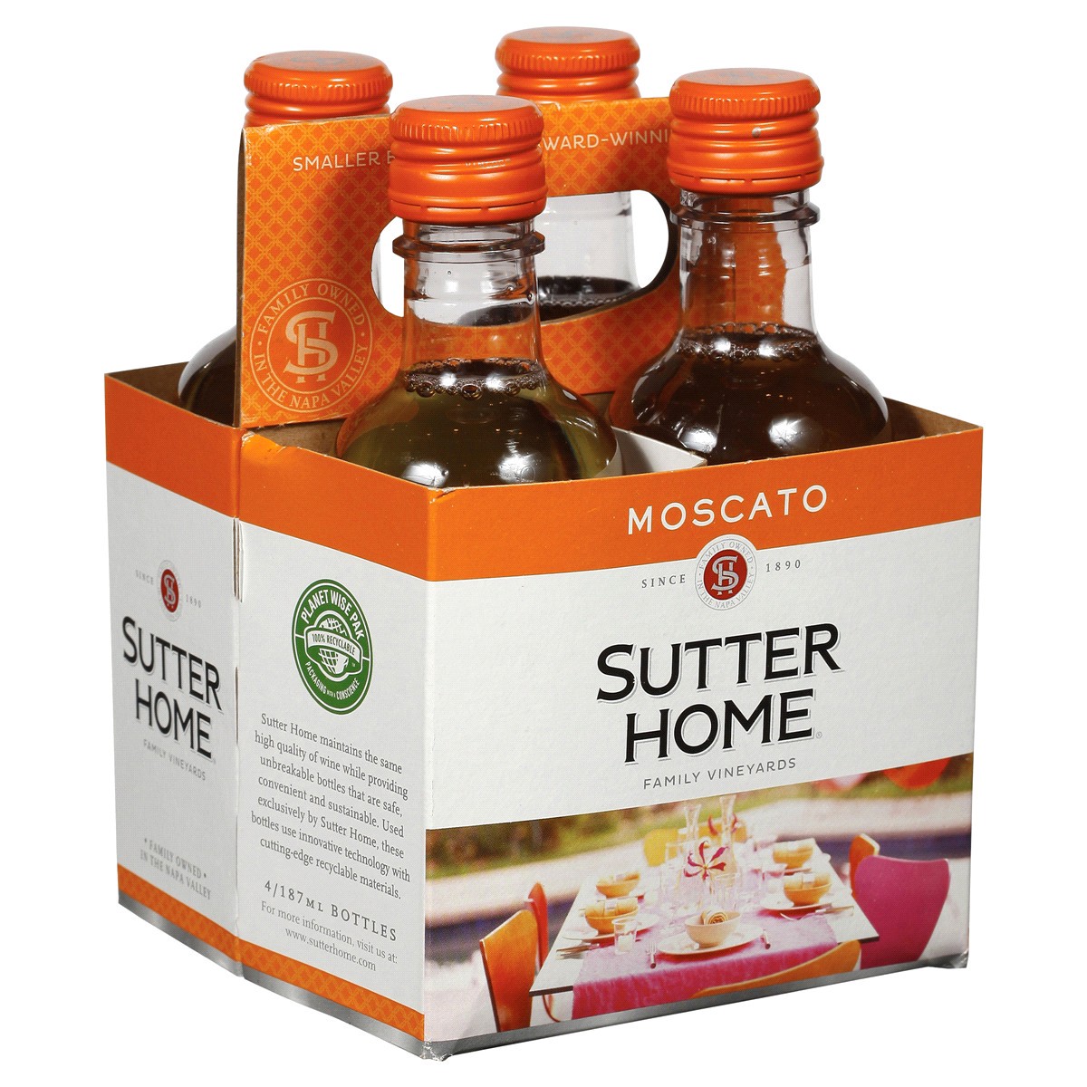 slide 2 of 5, Sutter Home Winery Inc. Sutter Home Moscato White Wine, 4pk, 187 ml