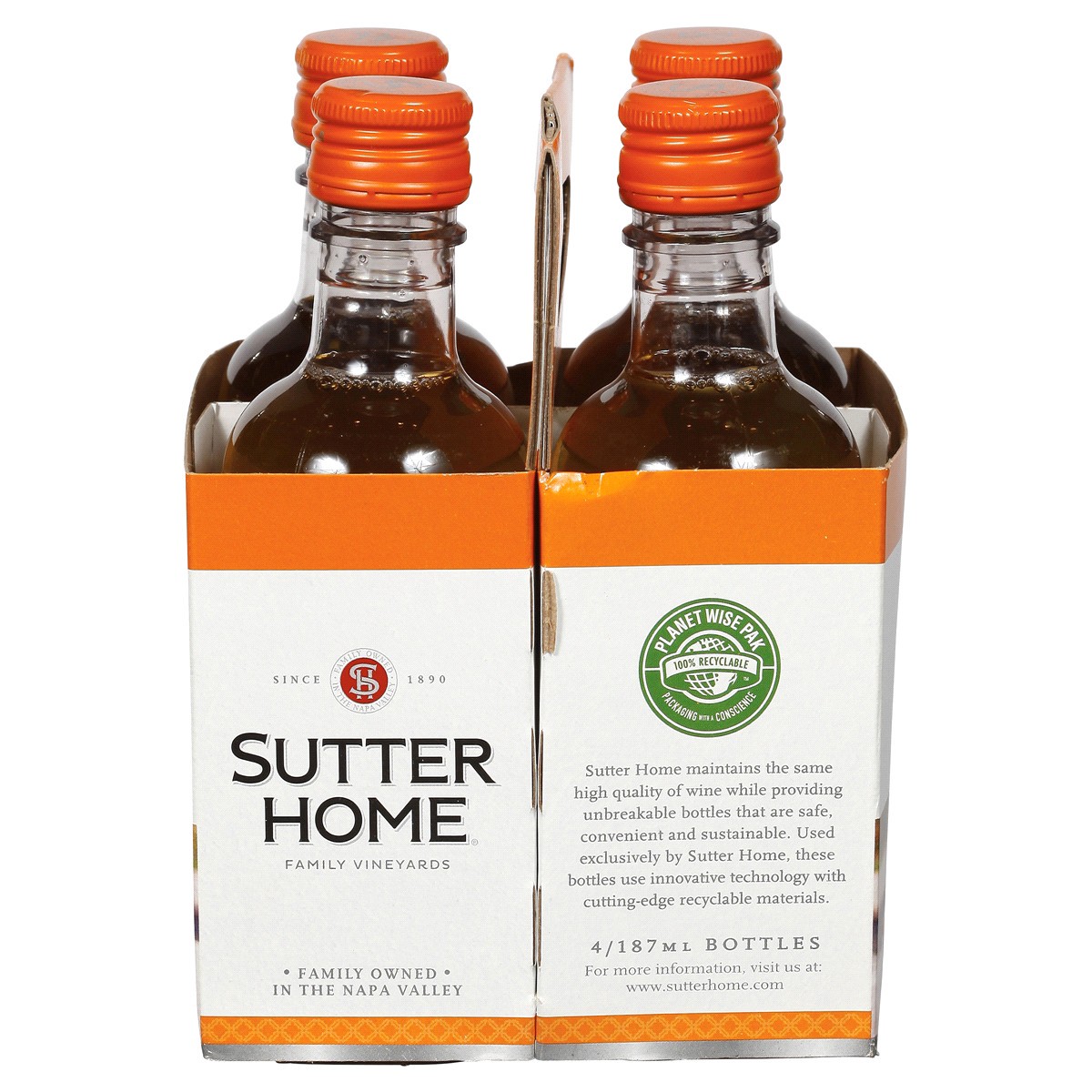 slide 5 of 5, Sutter Home Winery Inc. Sutter Home Moscato White Wine, 4pk, 187 ml