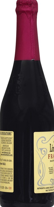 slide 2 of 2, Lindeman's Framboise Belgian Beer, 750 ml