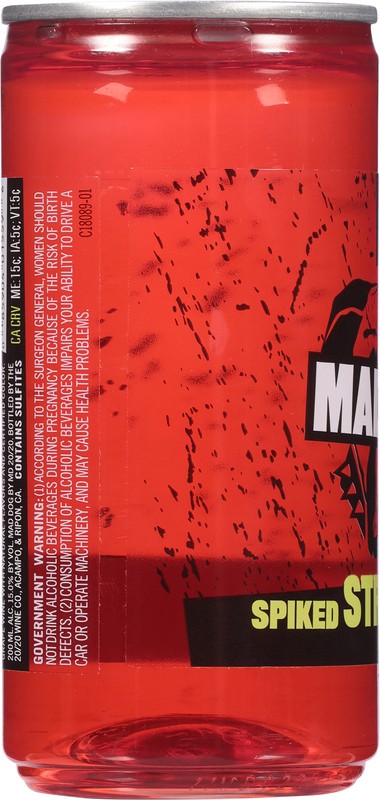 slide 4 of 4, Mad Dog by MD 20/20 Spiked Strawberry Wine 200 ml, 200 ml