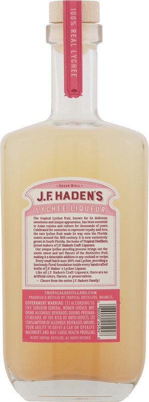 slide 4 of 4, J.F. Haden's Lychee Liqueur 750 ml, 750 ml