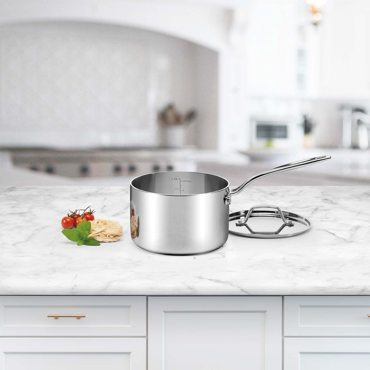 Cuisinart 5-Ply Stainless Steel Saucepan with Lid, Stainless Steel 1 ct ...