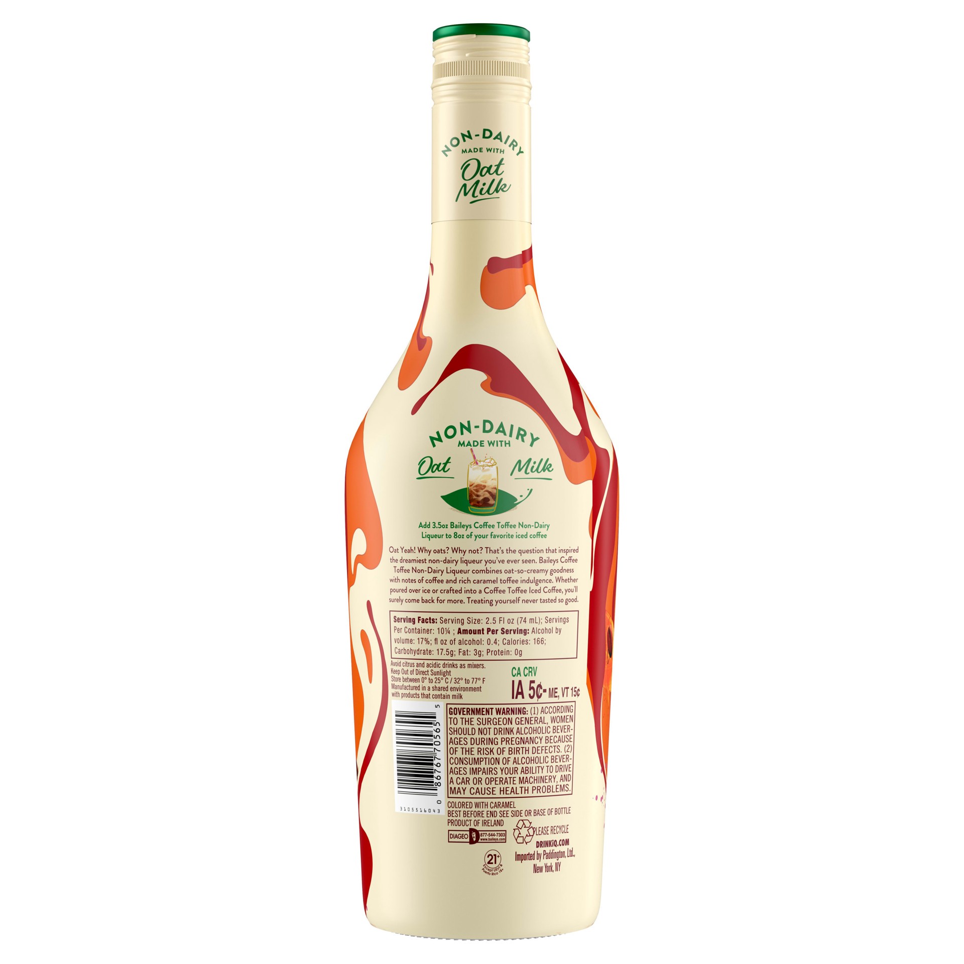 slide 2 of 3, Bailey's Coffee Toffee Non-Dairy Liqueur Made with Oat Milk 750mL, 750 ml