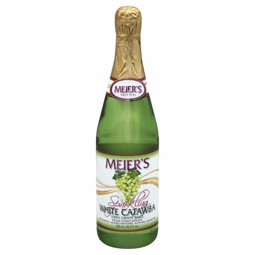 slide 1 of 1, Meier's Sparkling White Catawba 100% Grape Juice, 25.4 oz