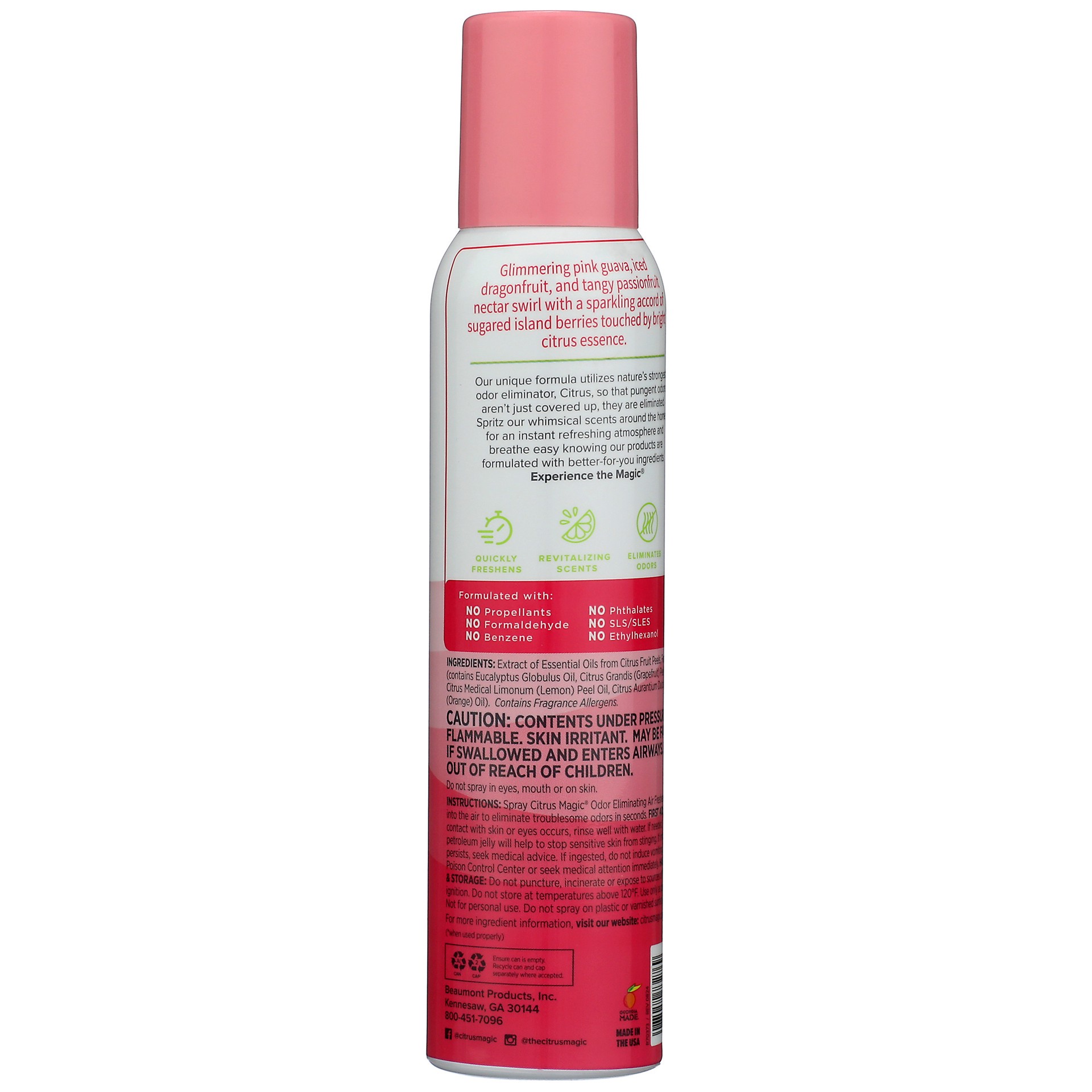 slide 3 of 5, Citrus Magic Odor Eliminating Dragonfruit Air Freshener 3.0 oz, 3 oz