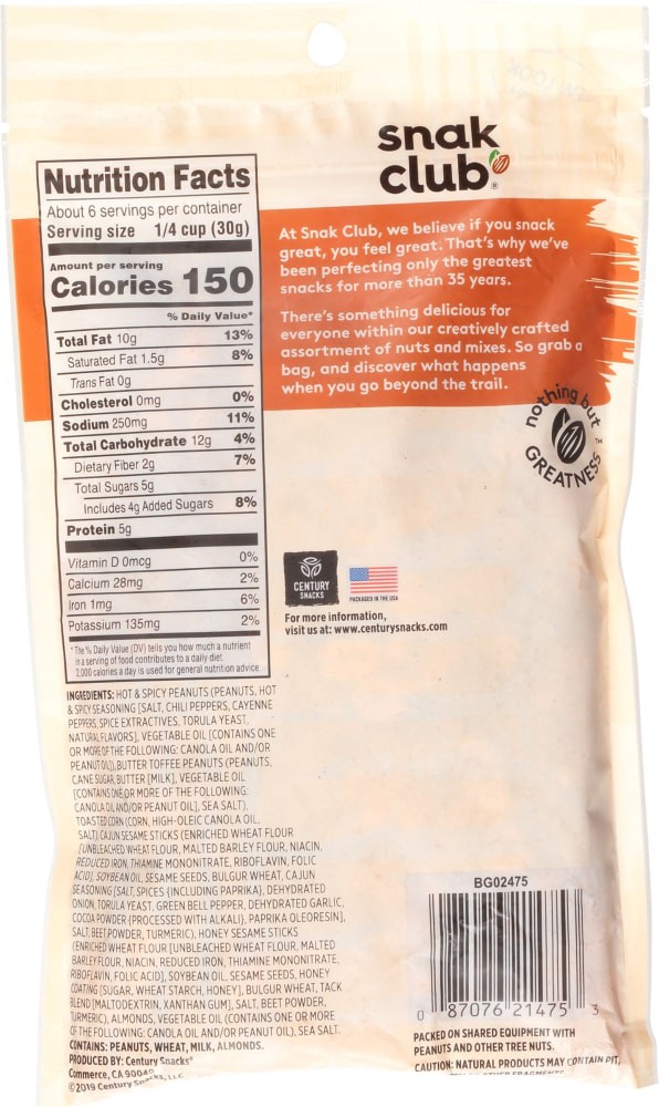 slide 2 of 2, Snak Club Cajun Savory Style Snack Mix, 7.5 oz