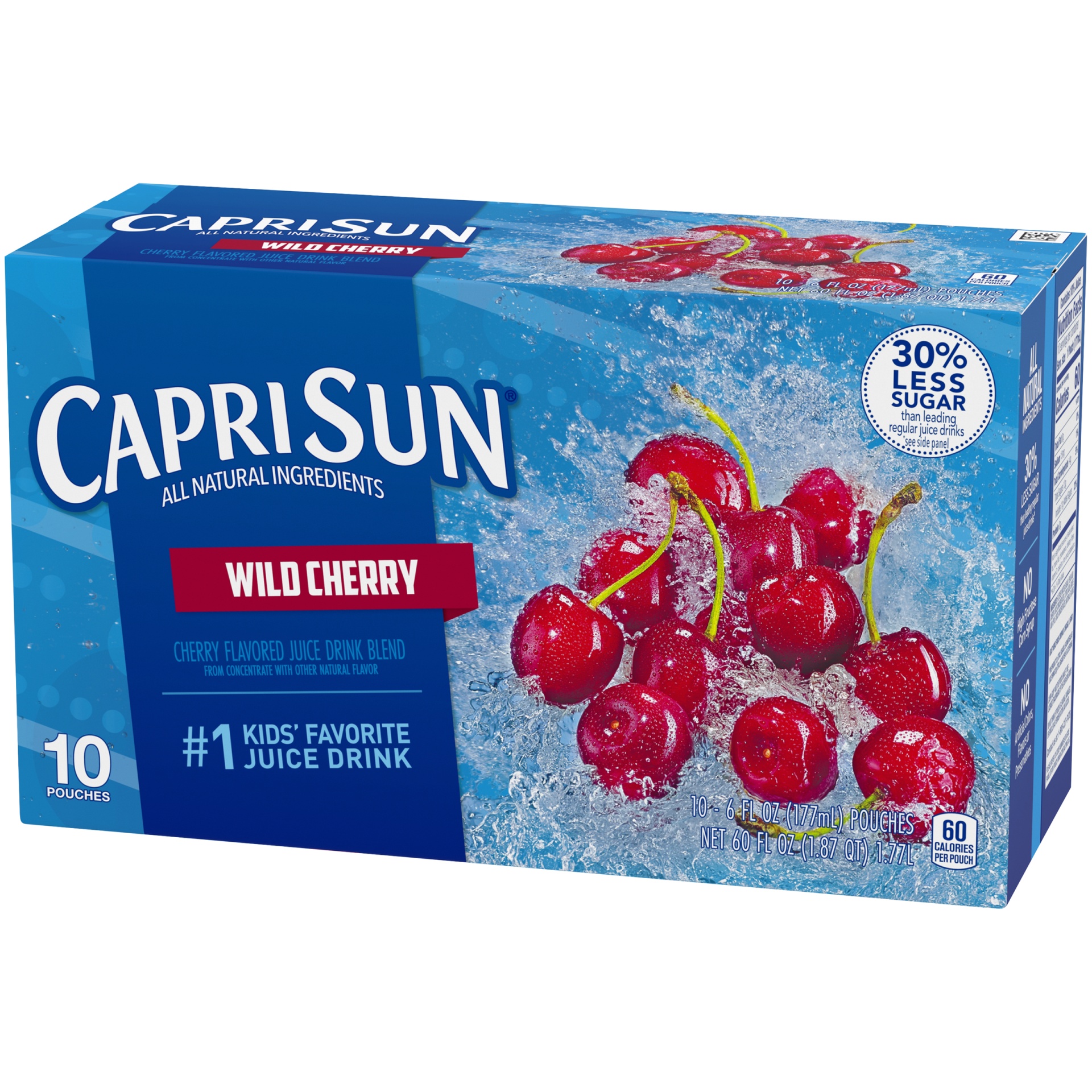 slide 2 of 6, Capri Sun Wild Cherry Naturally Flavored Juice Drink Blend - 10 ct, 10 ct