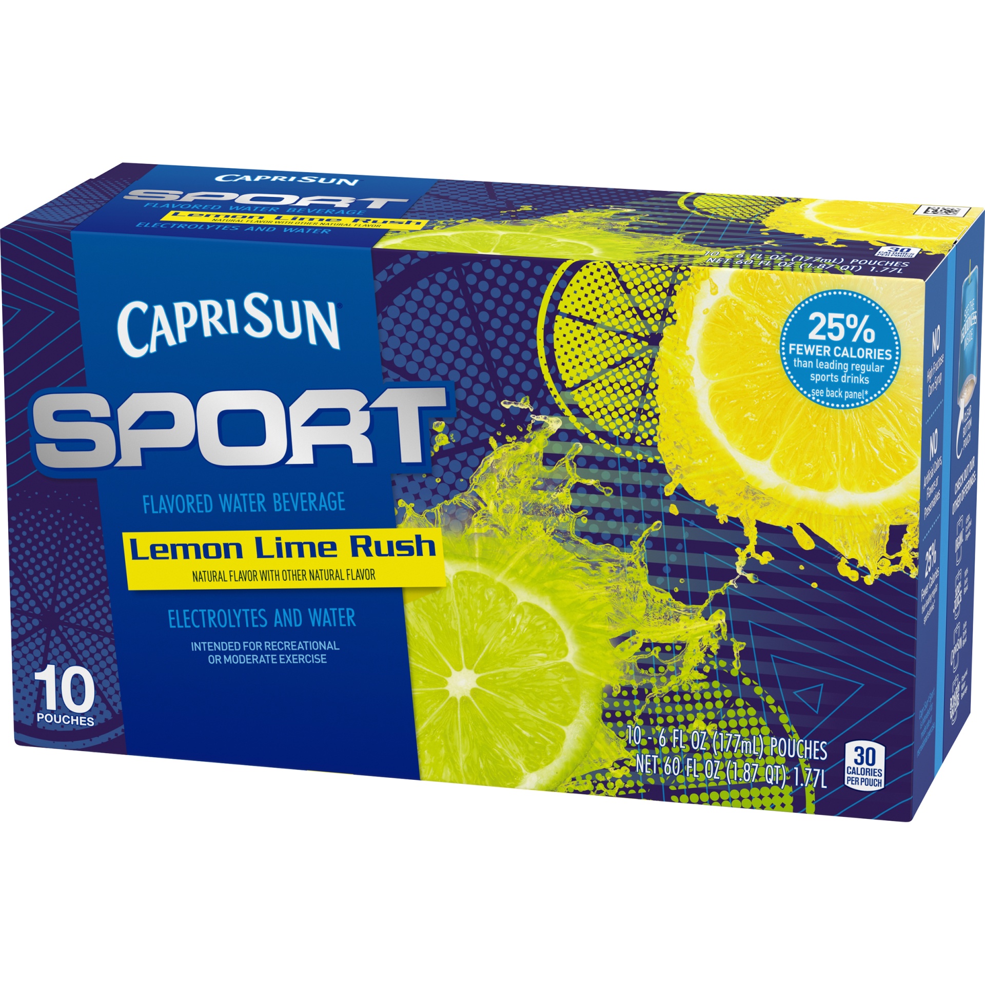 slide 5 of 8, Capri Sun Sport Lemon Lime Rush Flavored Water Beverage - Pouches - 10 ct; 6 fl oz, 10 ct; 6 fl oz