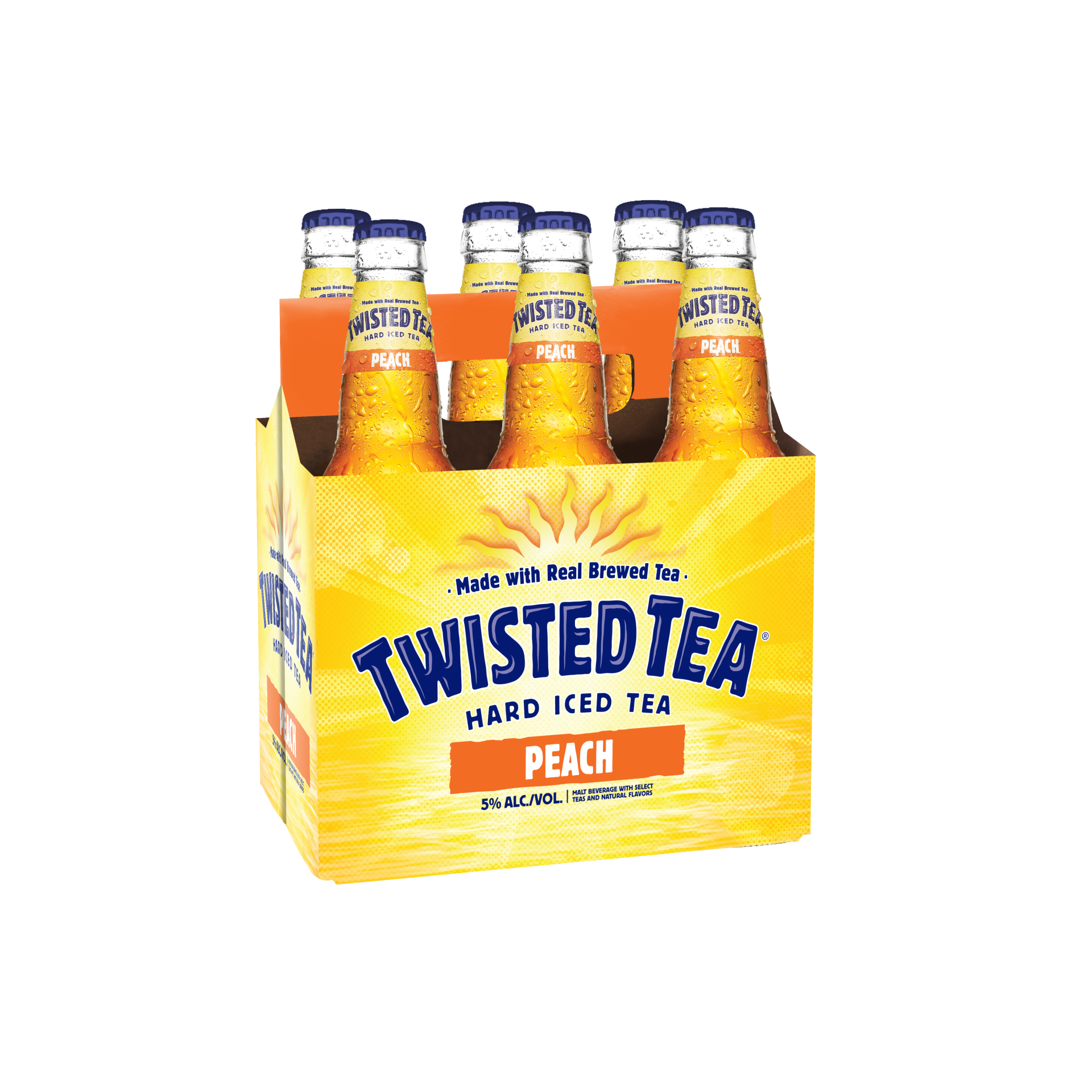 slide 3 of 3, Twisted Tea Brewing Company Twisted Tea Peach, Hard Iced Tea 6Pk, 12 fl oz