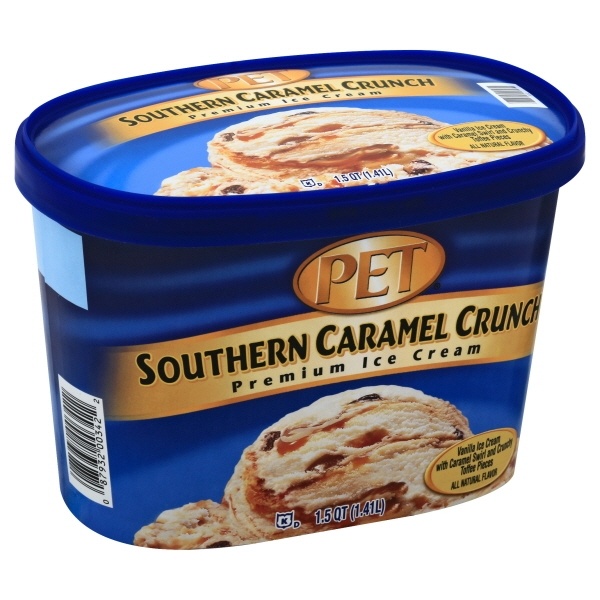 slide 1 of 1, PET Dairy Ice Cream Southern Caramel Crunch, 48 oz