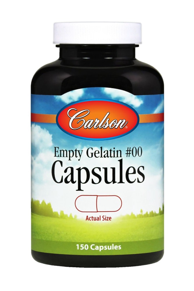 slide 2 of 2, Carlson #00 Large Empty Gelatin Capsules, 150 ct