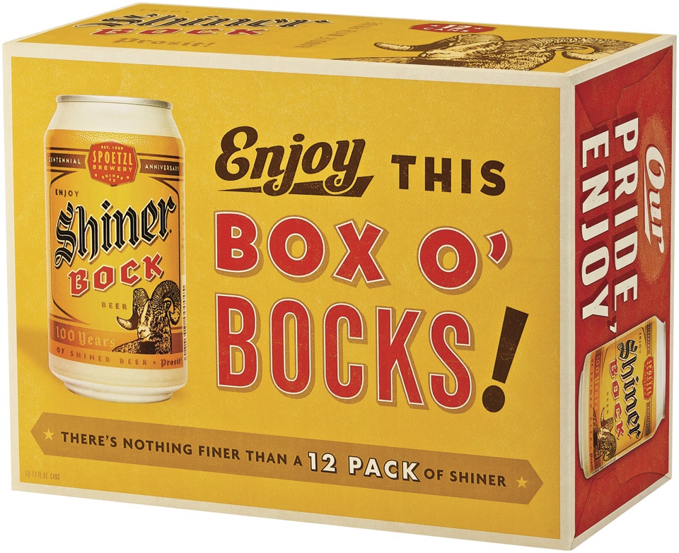 slide 3 of 3, Shiner Bock Beer, Shiner Craft Beer, 12 Pack, 12 fl oz Cans, 4.4% ABV, 141 Calories, 12.4g Carbs, 12 fl oz