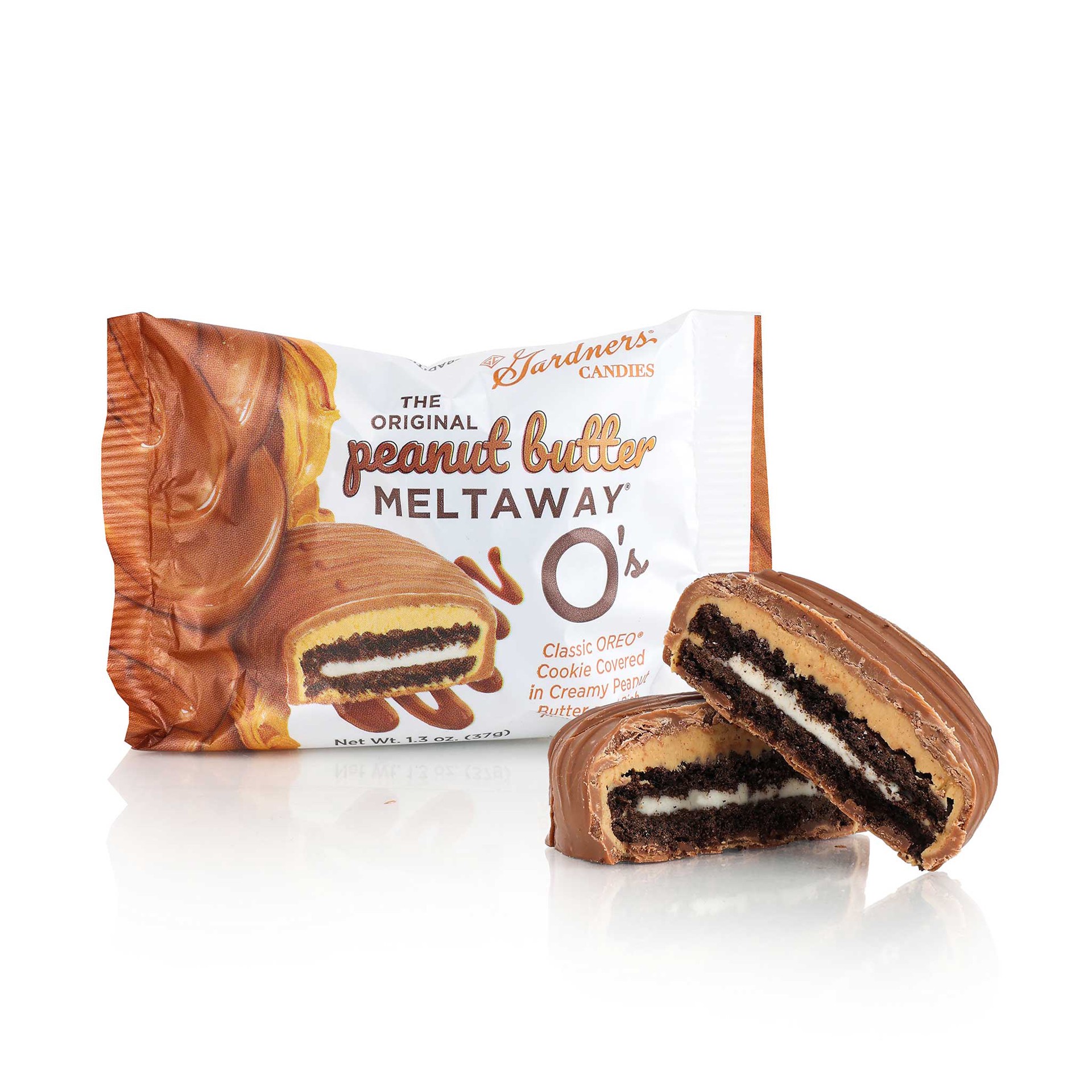 slide 1 of 1, Gardner's Candies Peanut Butter Meltaway O's, 1.3 oz