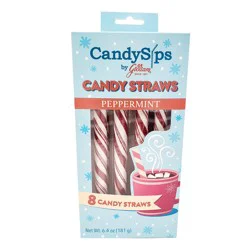 Gilliam Peppermint Holiday Candy Straws