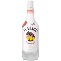 Malibu Flavored Caribbean Rum with Strawberry Liqueur 750mL Bottle