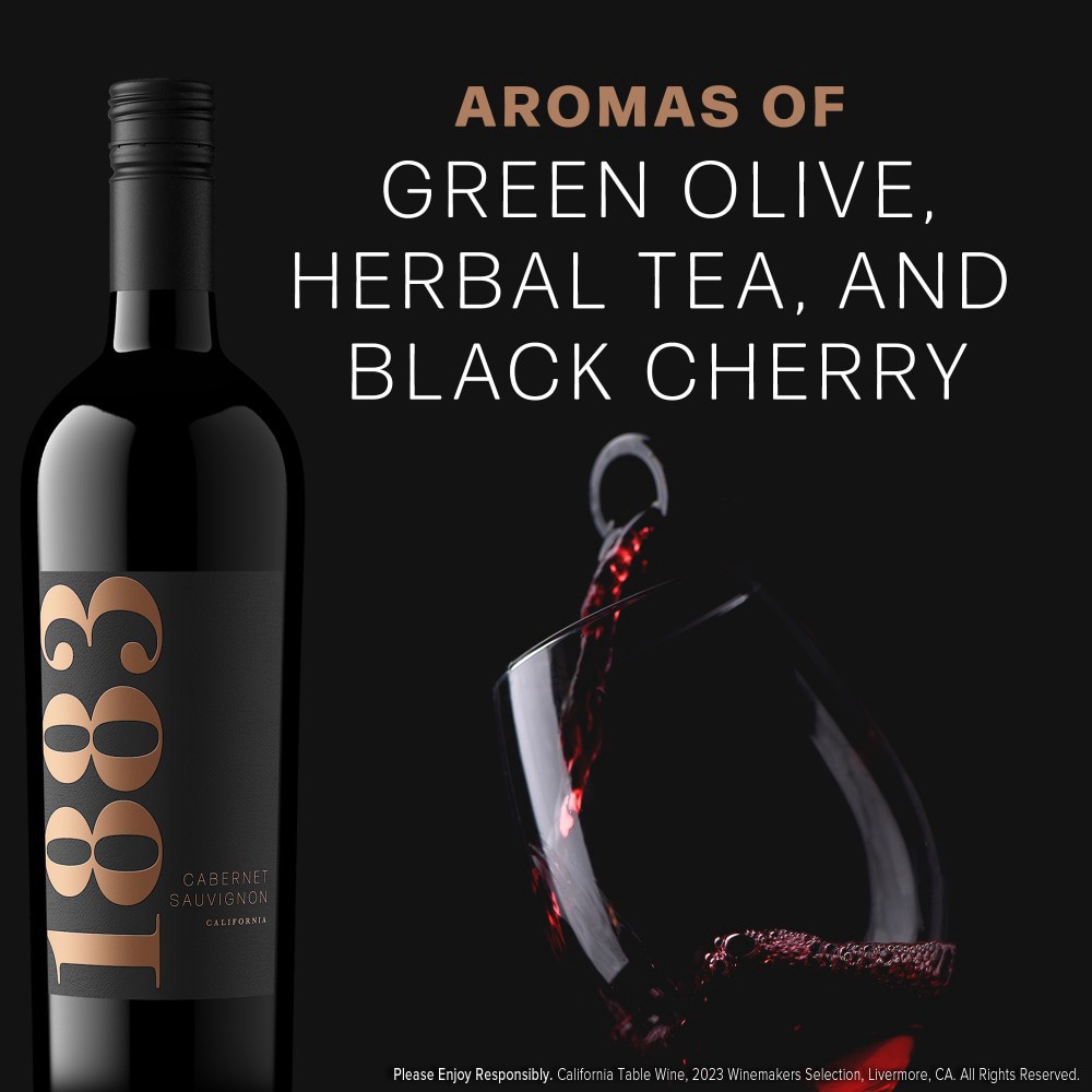 slide 4 of 6, 1883 Cabernet Sauvignon Red Wine, 750 ml