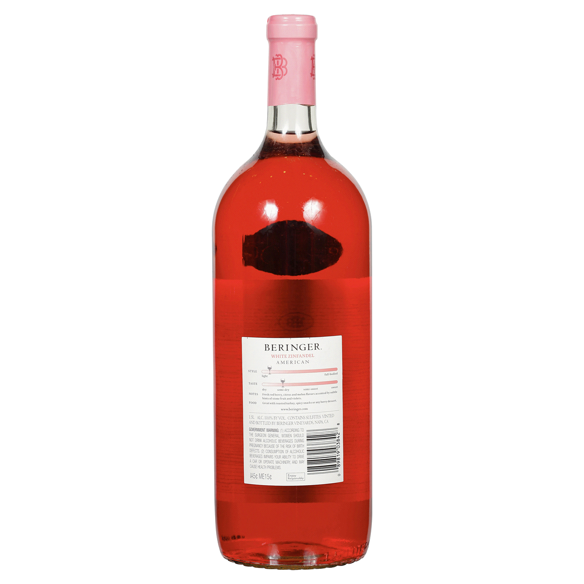 slide 2 of 5, Beringer Main & Vine™ White Zinfandel Pink Wine, 1.5 liter