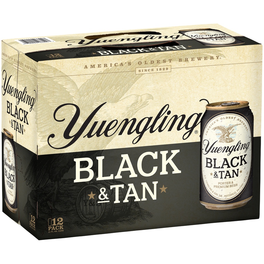 slide 2 of 2, Yuengling Black & Tan Beer 12 - 12 fl oz Cans, 12 ct; 12 oz