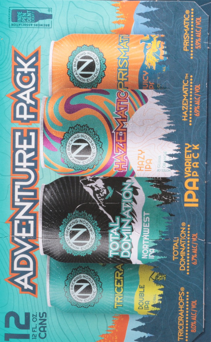 slide 8 of 9, Ninkasi Adventure IPA Beer Variety 12-Pack 12 - 12 fl oz Cans, 12 ct