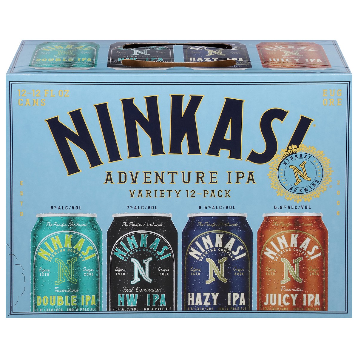 slide 1 of 9, Ninkasi Adventure IPA Beer Variety 12-Pack 12 - 12 fl oz Cans, 12 ct