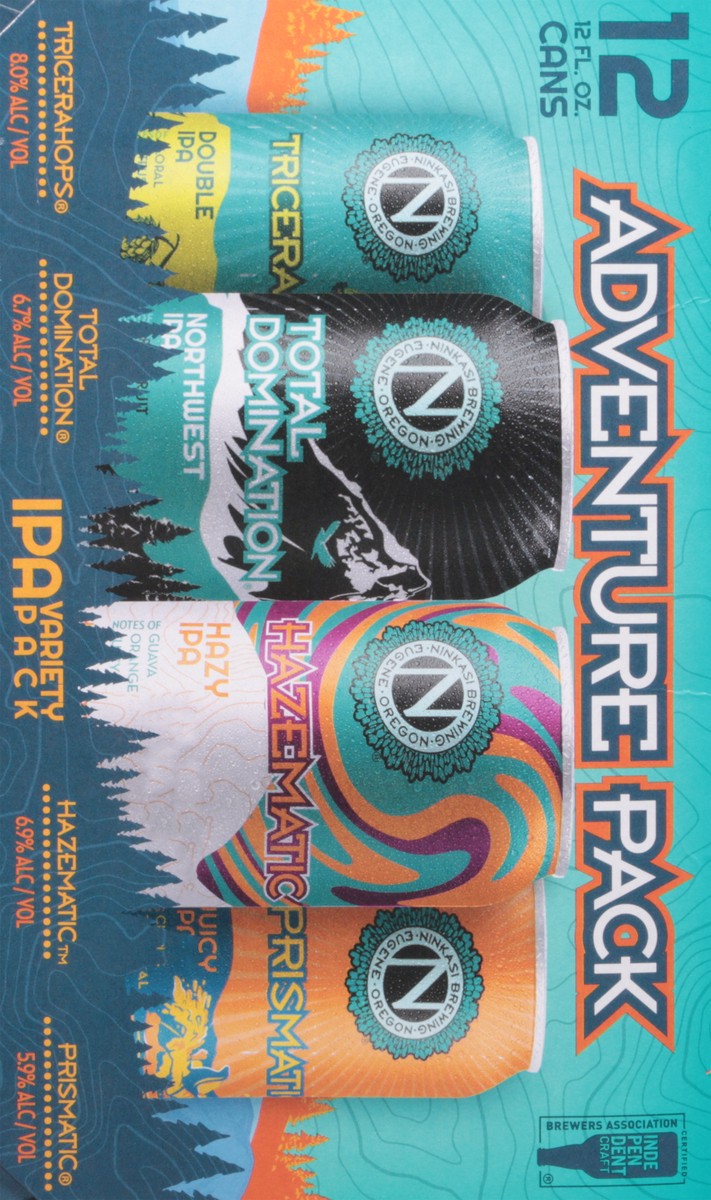 slide 6 of 9, Ninkasi Adventure IPA Beer Variety 12-Pack 12 - 12 fl oz Cans, 12 ct