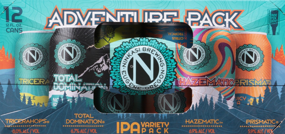 slide 9 of 9, Ninkasi Adventure IPA Beer Variety 12-Pack 12 - 12 fl oz Cans, 12 ct