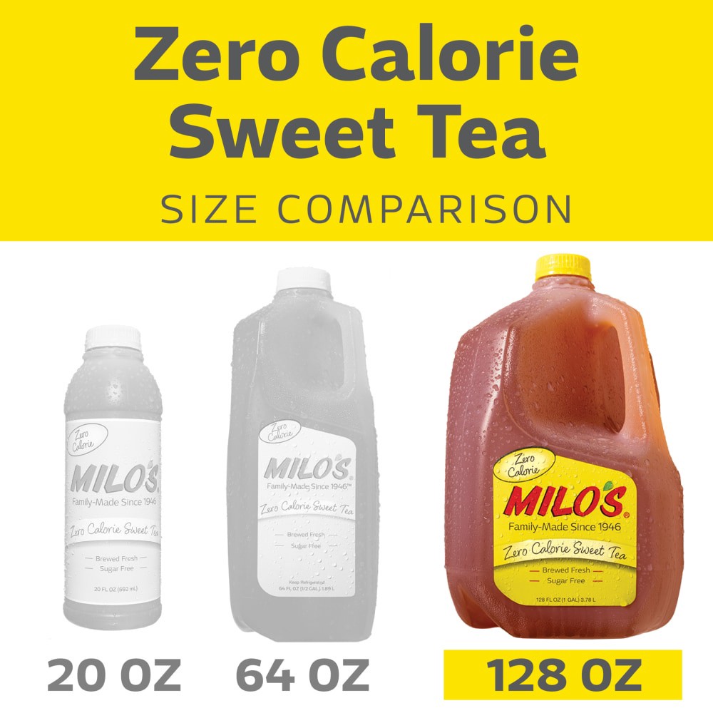 slide 6 of 6, Milo's Zero Sugar Sweet Tea, 128 fl oz