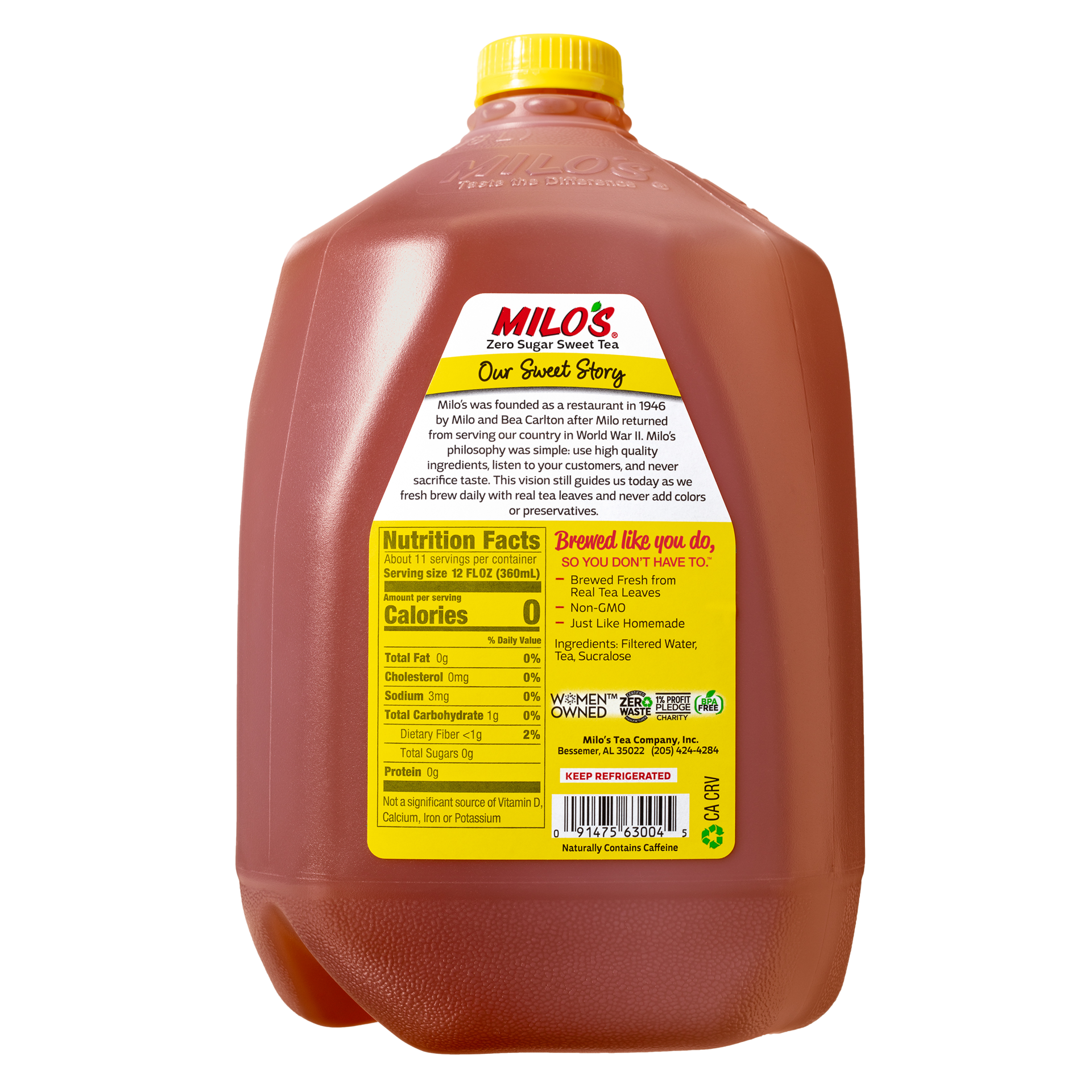 slide 2 of 5, Milo's Zero Sugar Sweet Tea, 128 fl oz