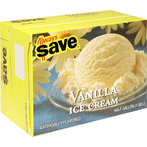 slide 1 of 1, Always Save Vanilla Ice Cream, 1.75 qt