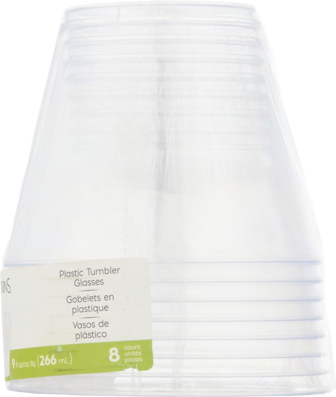 slide 4 of 4, Sensations 9 Fluid Ounce Plastic Tumbler Glasses 8 ea, 8 ct