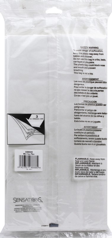 slide 4 of 4, Sensations Plastic Lined Tablecover - White, 54 in x 108 in