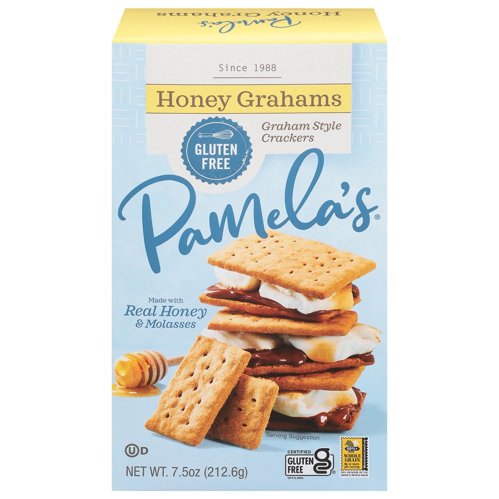 slide 4 of 6, Pamela's Graham Style Honey Grahams Crackers 7.5 oz, 7.5 oz