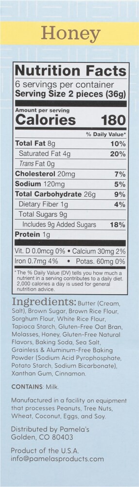 slide 4 of 4, Pamela's Graham Style Honey Grahams Crackers 7.5 oz, 7.5 oz