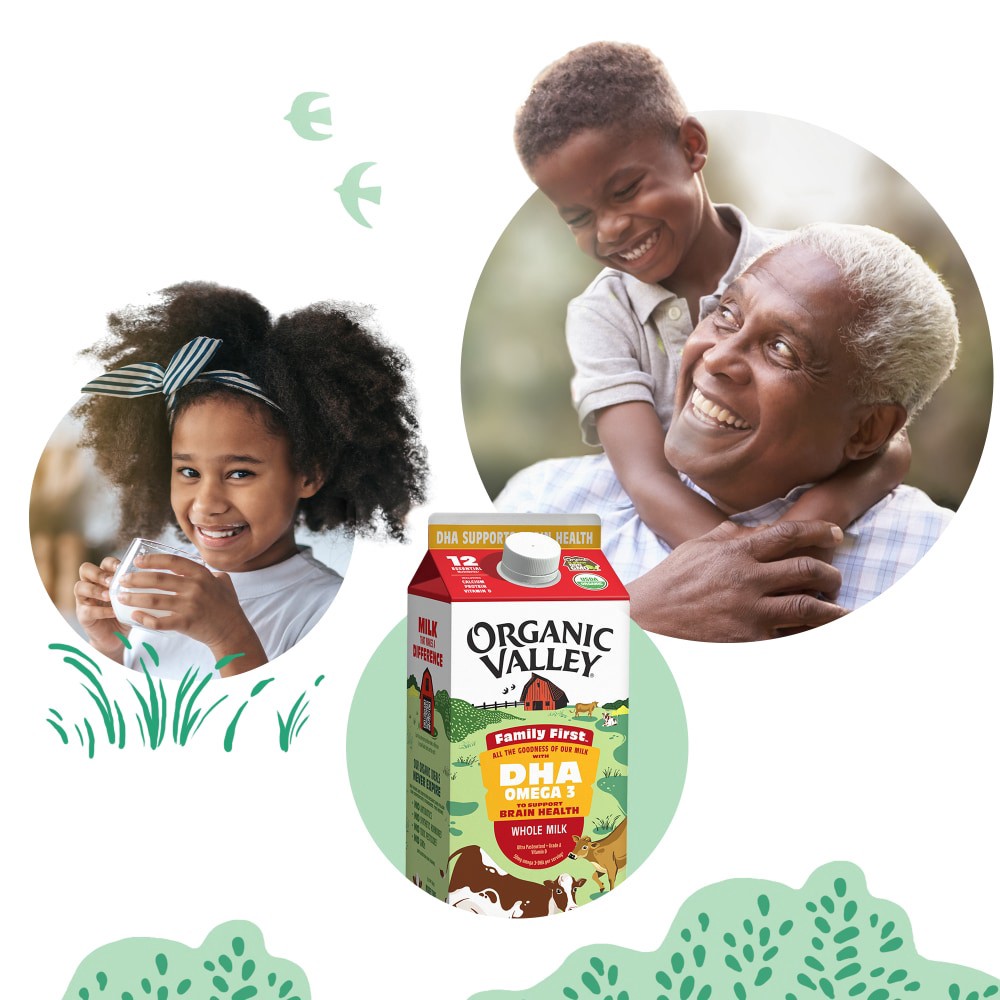 slide 2 of 6, Organic Valley Family First Whole Milk 0.5 gal, 1/2 gal