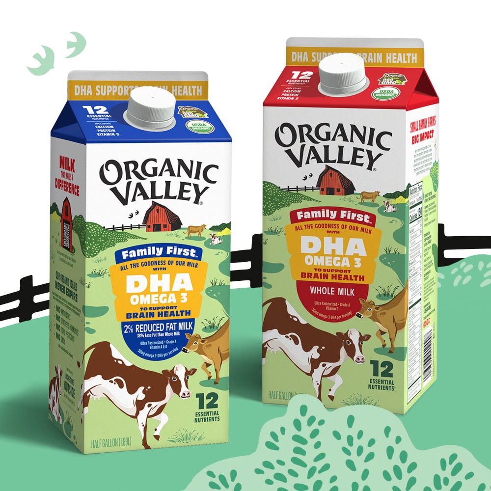 slide 5 of 6, Organic Valley Family First Whole Milk 0.5 gal, 1/2 gal