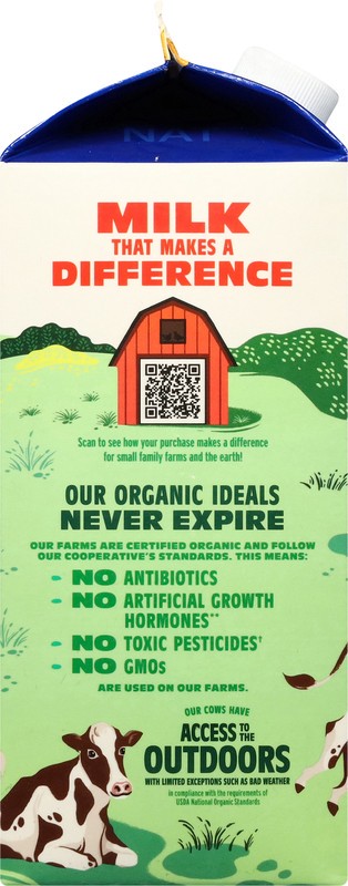 slide 3 of 5, Organic Valley Family First Reduced Fat Milk 0.5 gal, 1/2 gal