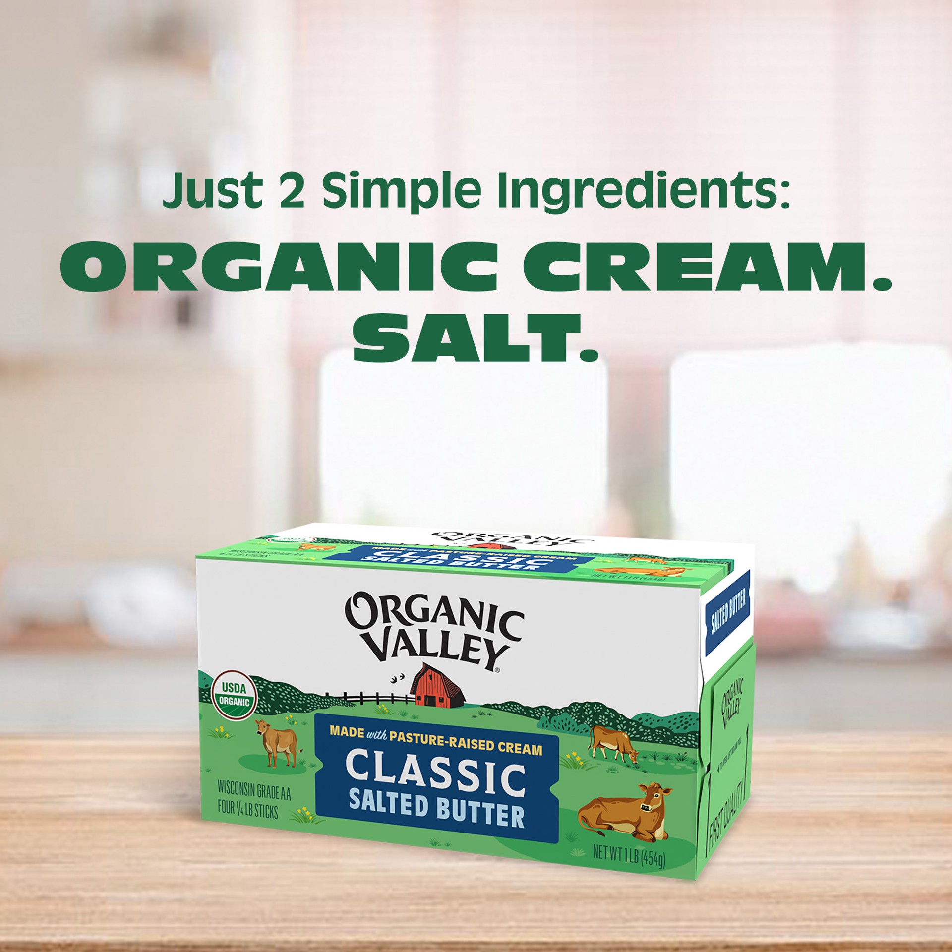 slide 5 of 5, Organic Valley Butter 1 lb, 1 lb