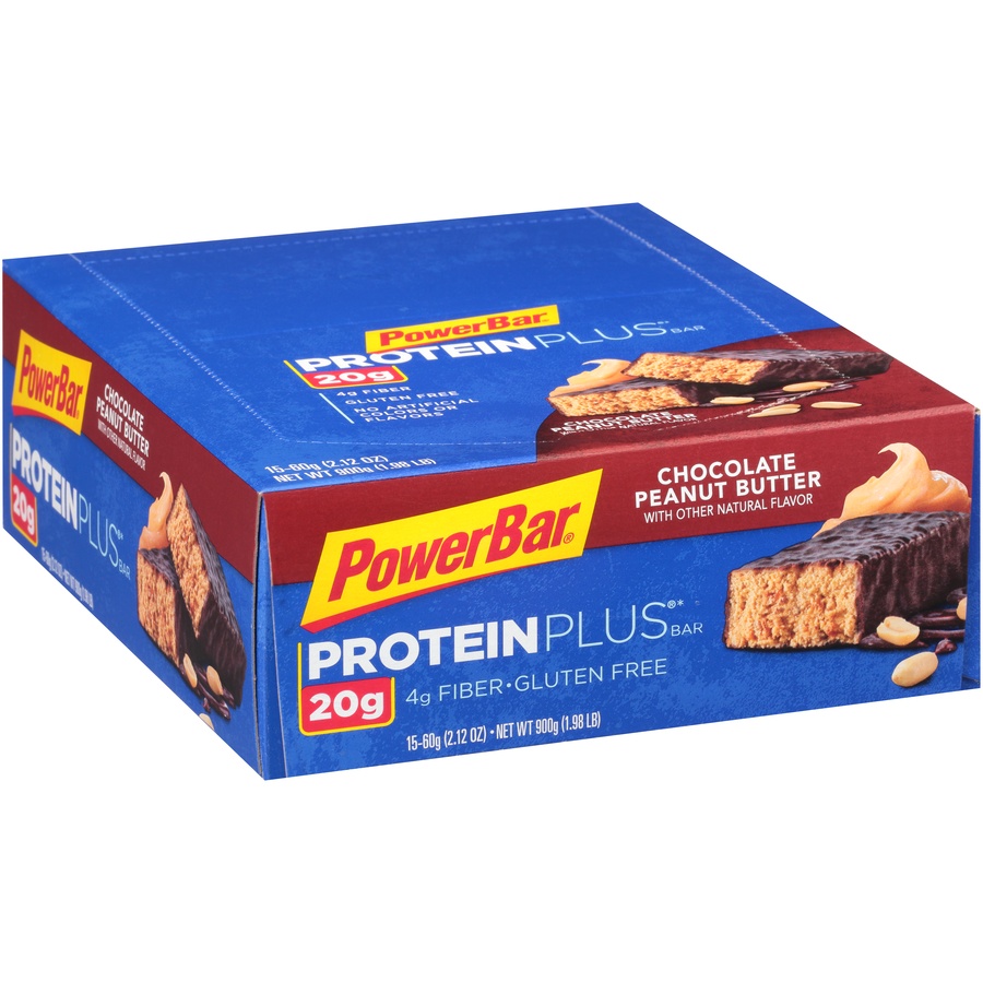 slide 2 of 8, PowerBar ProteinPlus - Chocolate Peanut Butter, 15 ct; 20 gram