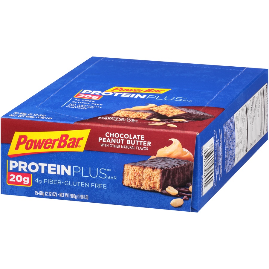 slide 3 of 8, PowerBar ProteinPlus - Chocolate Peanut Butter, 15 ct; 20 gram