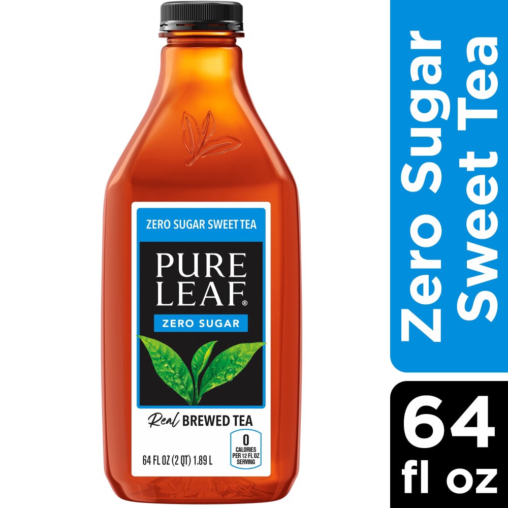 slide 2 of 6, Pure Leaf Zero Sugar Real Brewed Tea Sweet Tea - 64 fl oz, 64 fl oz
