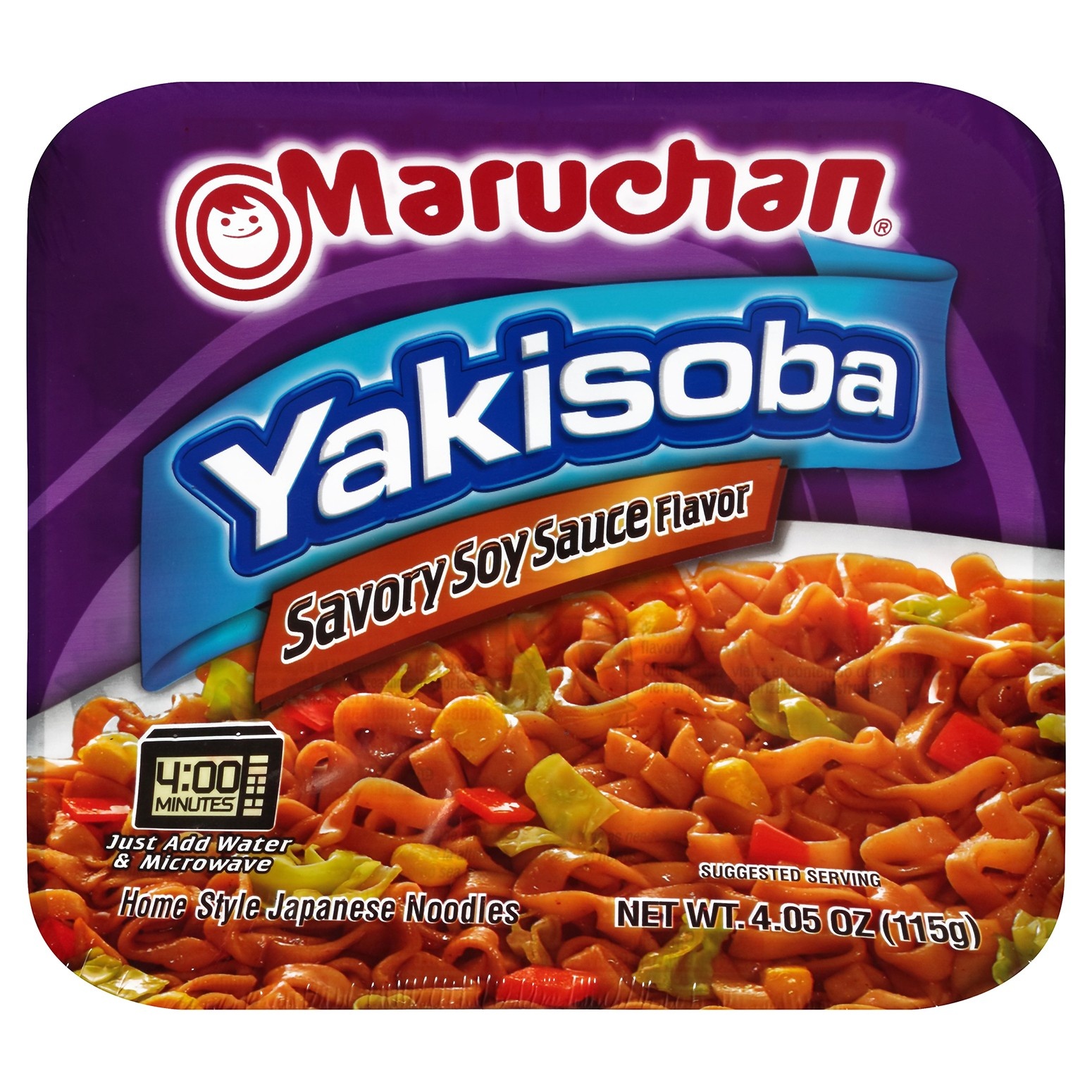 slide 1 of 8, Maruchan Yakisoba Savory Soy Sauce Flavor Noodles, 4.05 oz