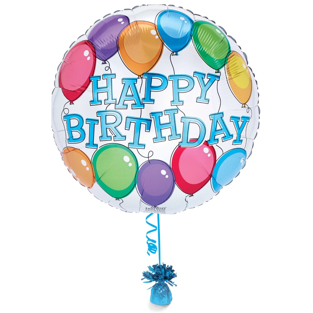 slide 2 of 4, Happy Birthday Helium Filled Balloon, 1 ct