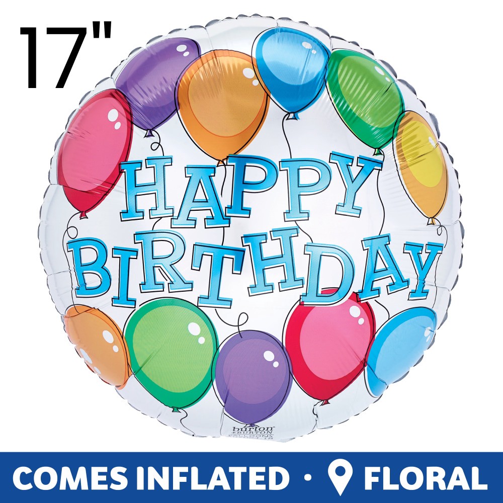 slide 4 of 4, Happy Birthday Helium Filled Balloon, 1 ct
