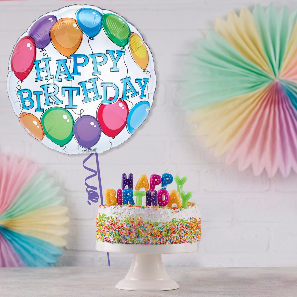 slide 3 of 4, Happy Birthday Helium Filled Balloon, 1 ct